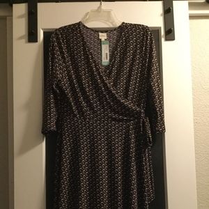 Charlotte Faux Wrap Knit Dress